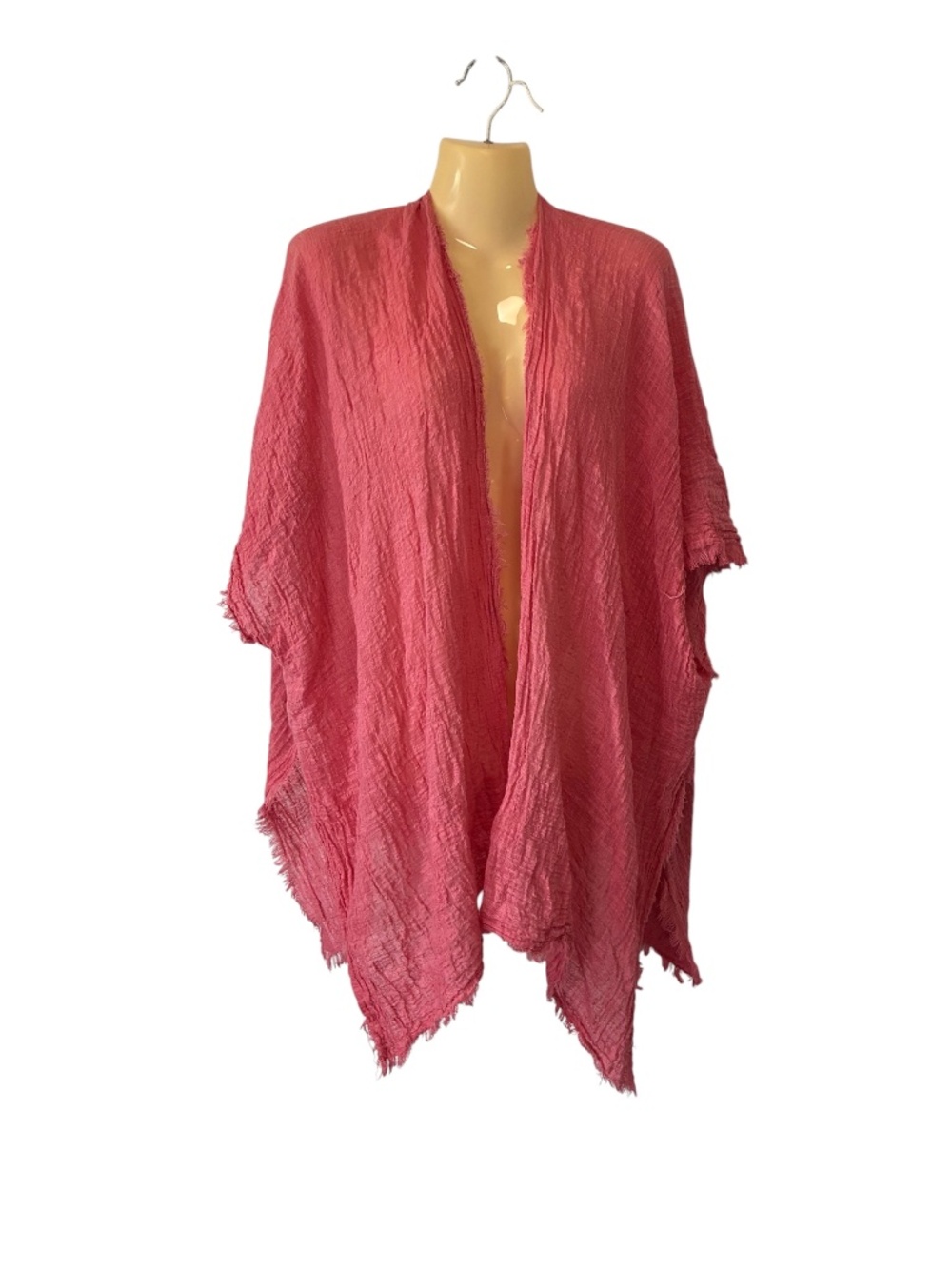 Vince Camuto Natural Sun Kissed Coral Swim Beach Cover Up Cardigan Vacation OS